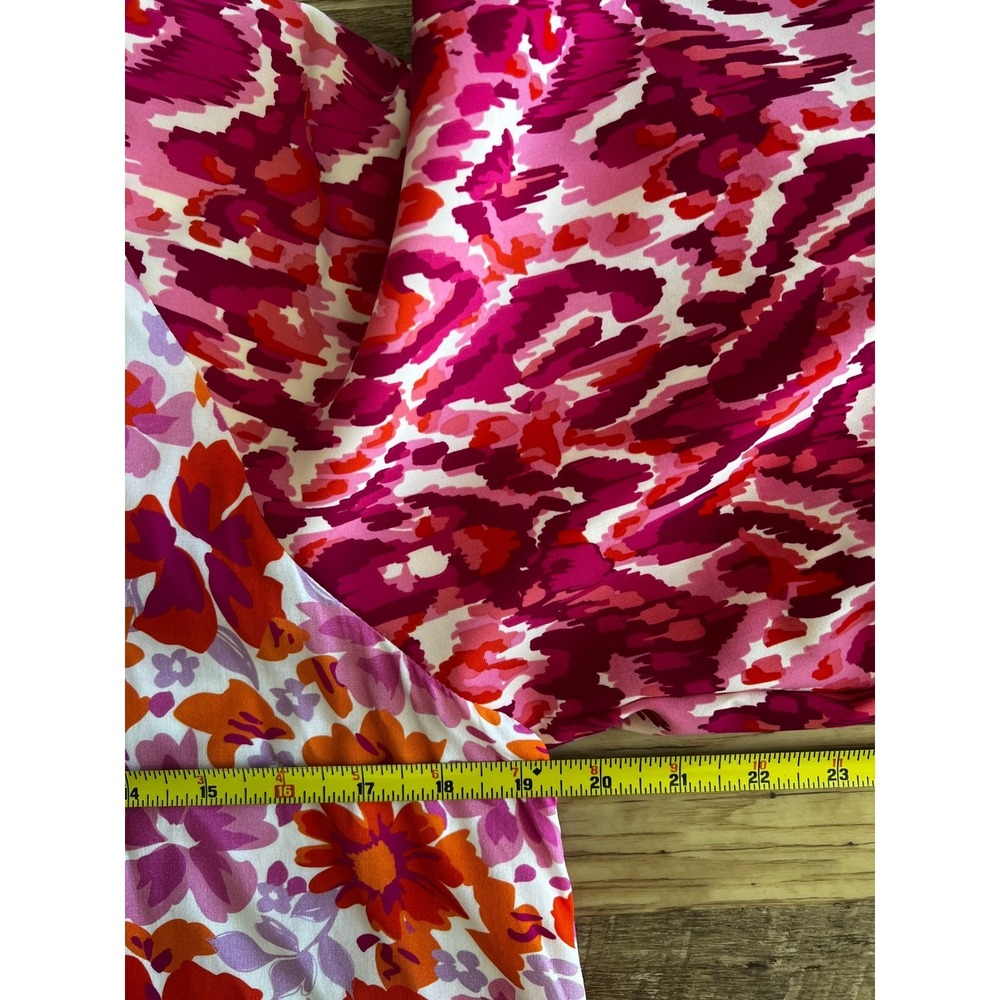 Anthropologie THML Bubble Hem Sleeve Top Size Medium Boho Floral Ikat - Picture 7 of 8